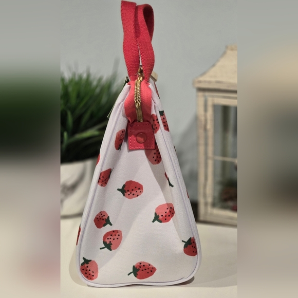 Kate Spade Strawberry Print Lunch Bag - Picture 2 of 5